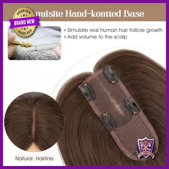 Human Hair Topper Clip-In Lace Base 14\